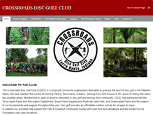 Tablet Screenshot of crossroadsdiscgolfclub.com